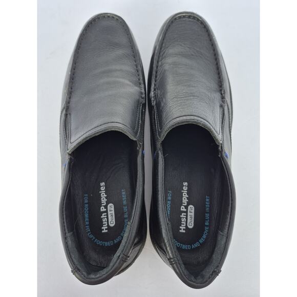 Hush Puppies Vicar Victory Black Leather Slip On Loafers Mens Size 12 Comfort main image 4